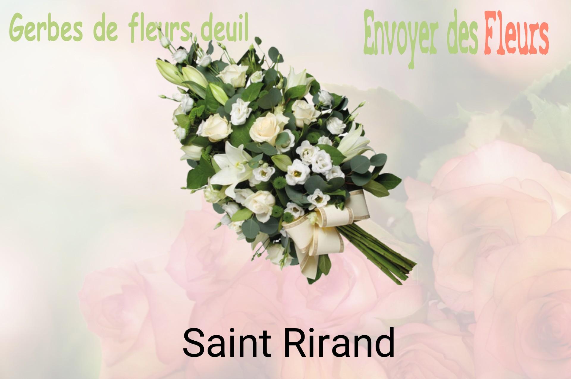 Gerbe de fleurs de deuil livrée à Saint-Rirand